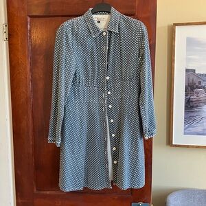 Chic Long Sleeve Polka Dot Dress